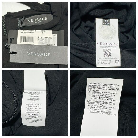 NWT Versace Runway 2023 Cut Out Black Mini Dress IT 44 US 8 $2,575 - Picture 12 of 15